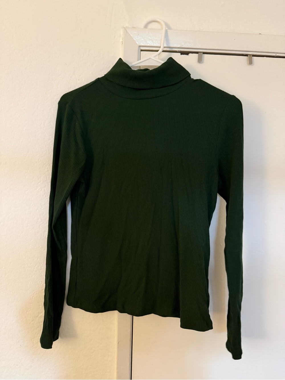 Old Navy Forest Green Ribbed Mock Neck Top